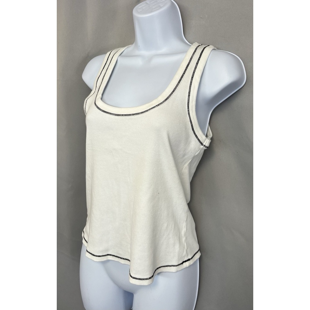 Anthropologie Pilcro Lot Of 2 Tanks Tops‎ Sz Medium White / Pink - Picture 5 of 11